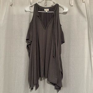 Grey off the shoulder flowy top